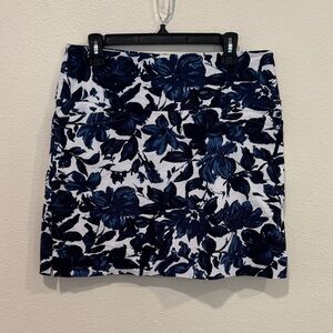 Navy Floral Women's Mini Skort